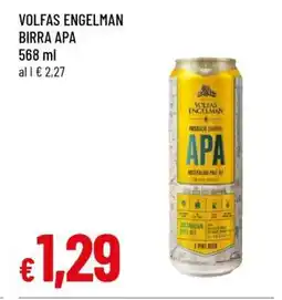 Famila VOLFAS ENGELMAN BIRRA APA offerta
