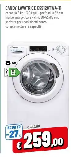 Famila CANDY LAVATRICE CSS128TW4-11 offerta