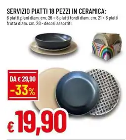 Famila SERVIZIO PIATTI 18 PEZZI IN CERAMICA offerta