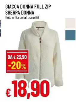 Famila GIACCA DONNA FULL ZIP SHERPA DONNA offerta