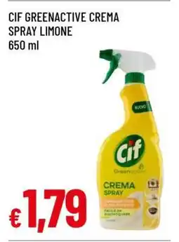 Famila CIF GREENACTIVE CREMA SPRAY LIMONE offerta