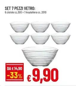 Famila Set 7 Pezzi Vetro offerta