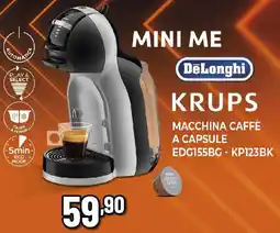 Ipercoop DeLonghi KRUPS MACCHINA CAFFÈ A CAPSULE EDG155BG-KP123BK offerta