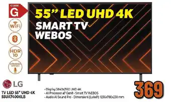 LG TV LED 55" UHD 4K 55UA74006LB