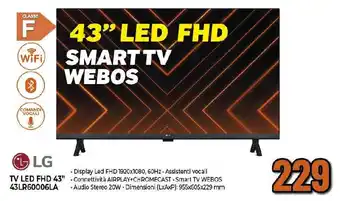 LG TV LED FHD 43" 43LR60006LA