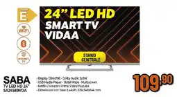Ipercoop SABA TV LED HD 24" SA24S89VDA offerta