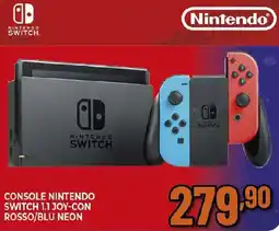 Extracoop Console nintendo switch 1.1 joy-con rosso/blu neon offerta