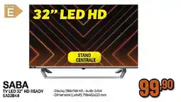 Ipercoop SABA TV LED 32" HD READY SA32B48 offerta