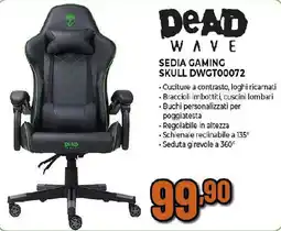 Extracoop DEAD WAVE SEDIA GAMING SKULL DWGT00072 offerta