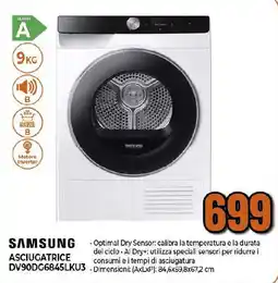 Extracoop SAMSUNG ASCIUGATRICE DV90DG6845LKU3 offerta