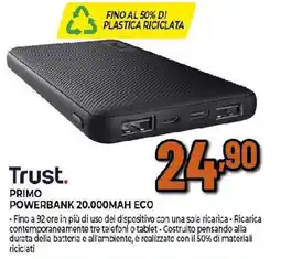 Ipercoop Trust POWERBANK 20.000MAH ECO offerta