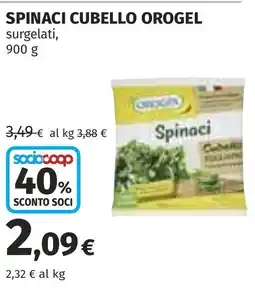 Coop Spinaci cubello OROGEL offerta