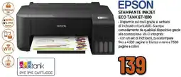 Ipercoop EPSON STAMPANTE INKJET ECO TANK ET-1810 offerta