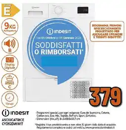 Ipercoop INDESIT ASCIUGATRICE CYD92DWWIT offerta
