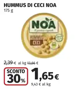 Coop Hummus di ceci NOA offerta
