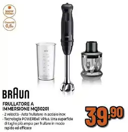 Ipercoop BRAUN FRULLATORE A IMMERSIONE MQ30201 offerta