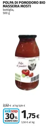 Coop Polpa di pomodoro bio masseria mosti offerta