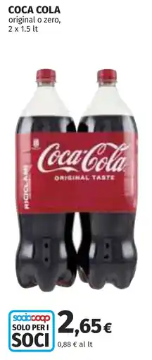 Coop COCA COLA original o zero offerta