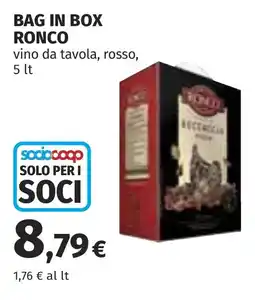 Coop Bag in box ronco offerta