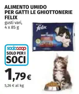 Coop Alimento umido per gatti le ghiottonerie FELIX offerta