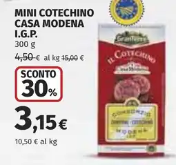 Coop Mini cotechino casa modena i.g.p. offerta