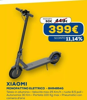 Euronics Monopattino elettrico bhr4854g offerta