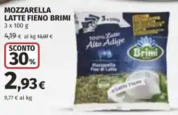 Coop Mozzarella latte fieno BRIMI offerta