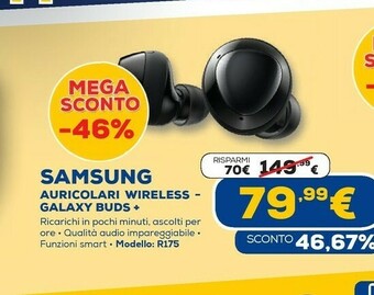 Euronics Auricolari wireless galaxy buds offerta
