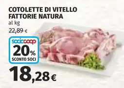 Coop Cotolette di vitello fattorie natura offerta