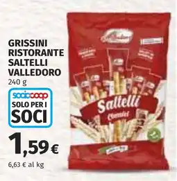 Coop Grissini ristorante saltelli valledoro offerta