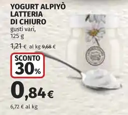 Coop Yogurt alpiyò latteria di chiuro offerta