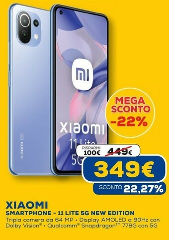 Euronics Smartphone - 11 lite 5g new edition offerta