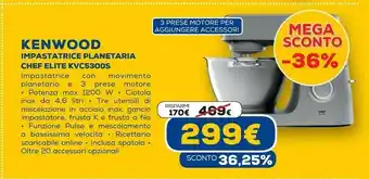 Impastatrice planetaria chef elite kvc5300s