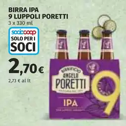 Coop Birra ipa 9 luppoli poretti offerta