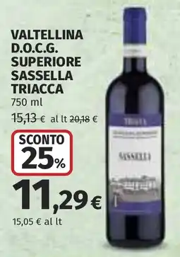 Coop Valtellina d.o.c.g. superiore sassella triacca offerta