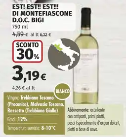 Coop Est! est!! est!!! di montefiascone d.o.c. BIGI offerta