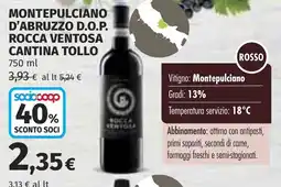 Coop Montepulciano d'abruzzo d.o.p. rocca ventosa cantina tollo offerta