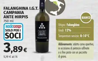 Coop Falanghina i.g.t. campania ante hirpis offerta