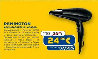 Euronics Asciugacapelli ac3300 offerta