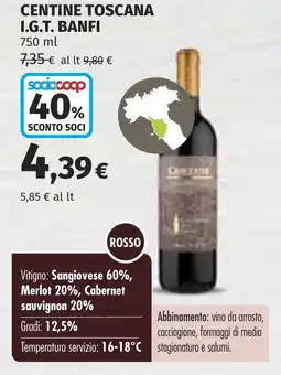 Coop Centine toscana i.g.t. BANFI offerta