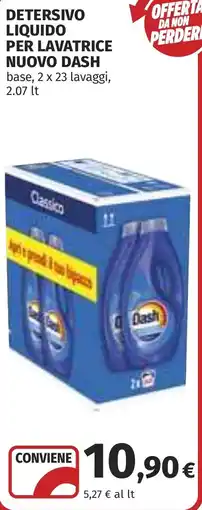 Coop Detersivo liquido per lavatrice nuovo DASH offerta