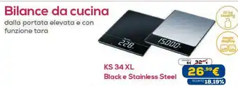 Bilance da cucina ks 34 xl black e stainless steel