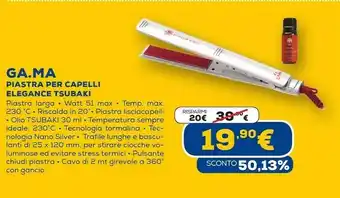 Euronics Piastra per capelli elegance tsubaki offerta