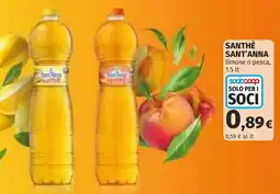 Coop SANTHÈ SANT'ANNA limone o pesca offerta