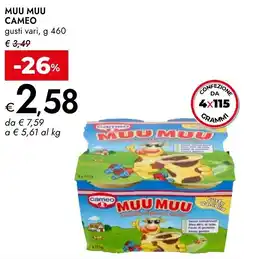 Bennet MUU MUU CAMEO gusti vari offerta