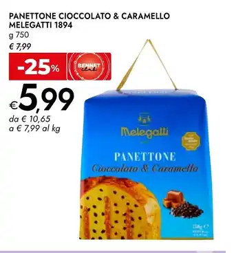 Bennet Panettone cioccolato & caramello melegatti 1894 offerta