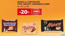 Bennet Snack al cioccolato TWIX, BOUNTY, SNICKERS O MARS offerta