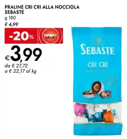 Bennet Praline cri cri alla nocciola SEBASTE offerta