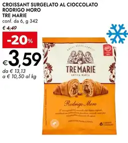 Bennet Croissant surgelato al cioccolato rodrigo moro TRE MARIE offerta