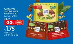 Bennet Tavoletta special nuts RITTER SPORT offerta
